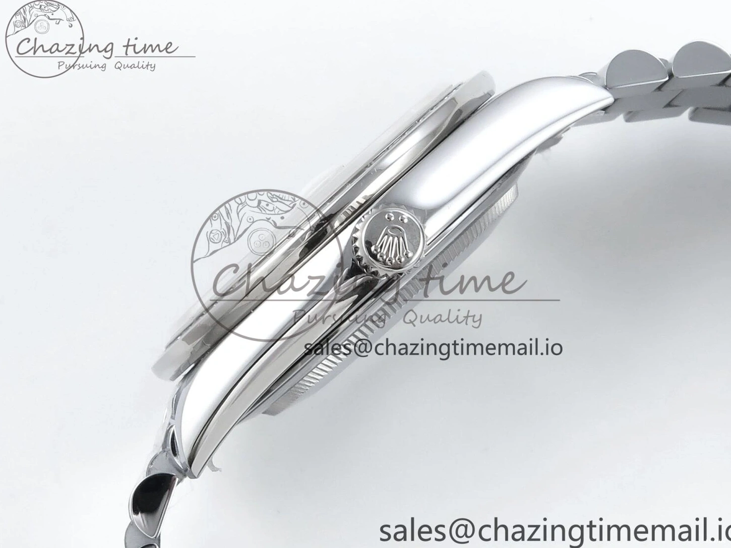 MiroTime 0409 Seasonal DayDate 40 SS QF 1:1 Best Edition Blue Black Dial Diamonds Bezel on President Bracelet A2836 V5 (Gain Weight) 482